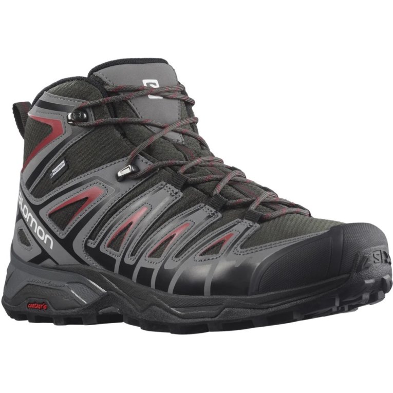 Botas Caminhada Salomon X Ultra Pioneer Mid CSWP Masculino Pretas | PT E18543